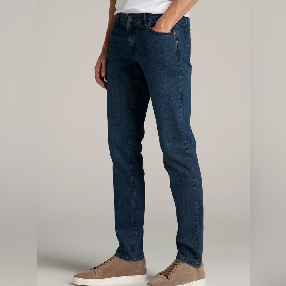 American Tall Men’s Carman Tapered Everyday Medium Wash Jeans Long Length 34 - Picture 4 of 15